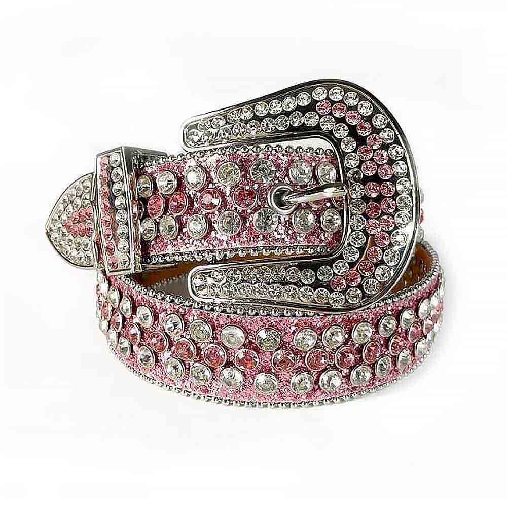 Y2K Pink & Crystal Studded Rhinestone Belt