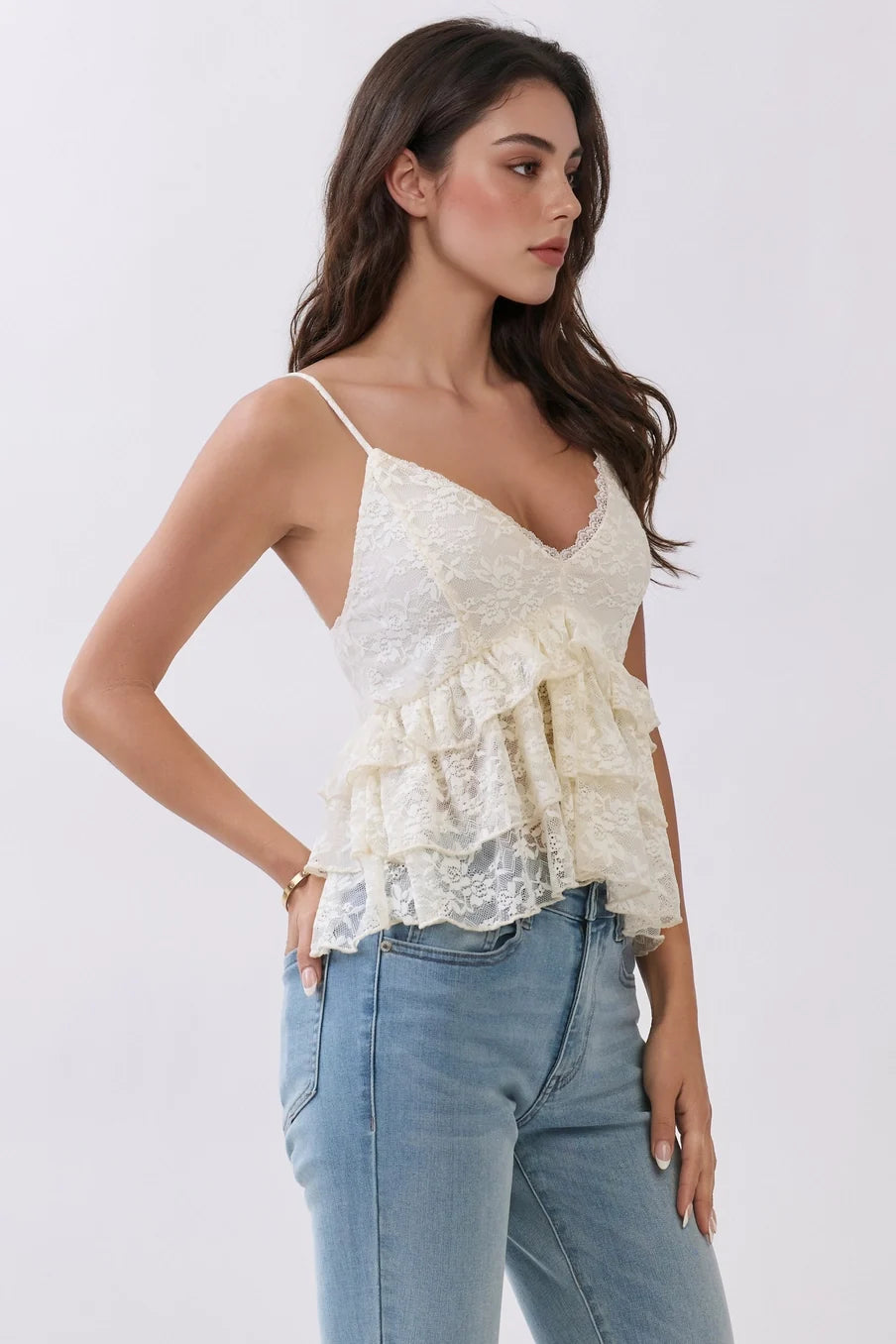 Babydoll Cami Top - Vanilla
