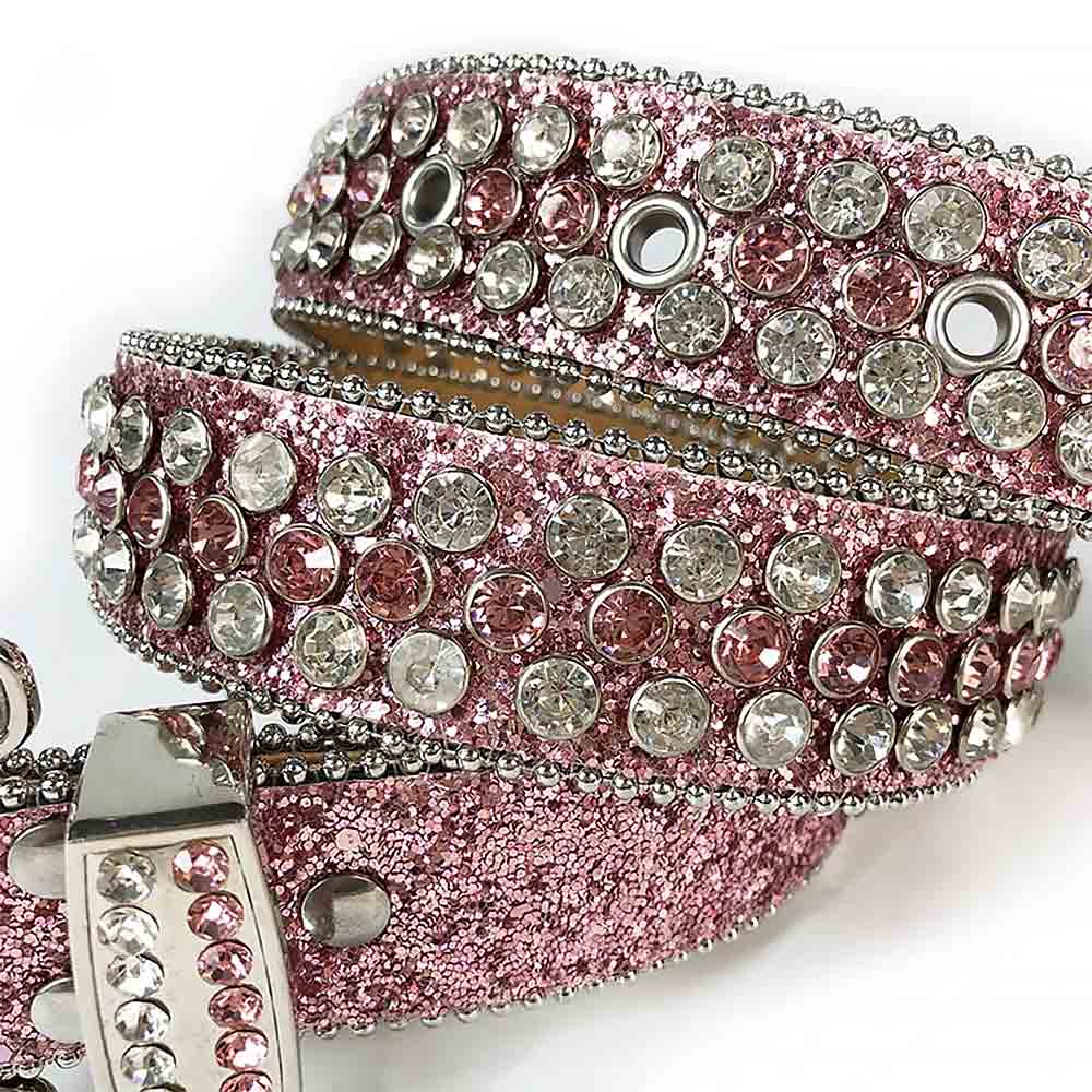 Y2K Pink & Crystal Studded Rhinestone Belt