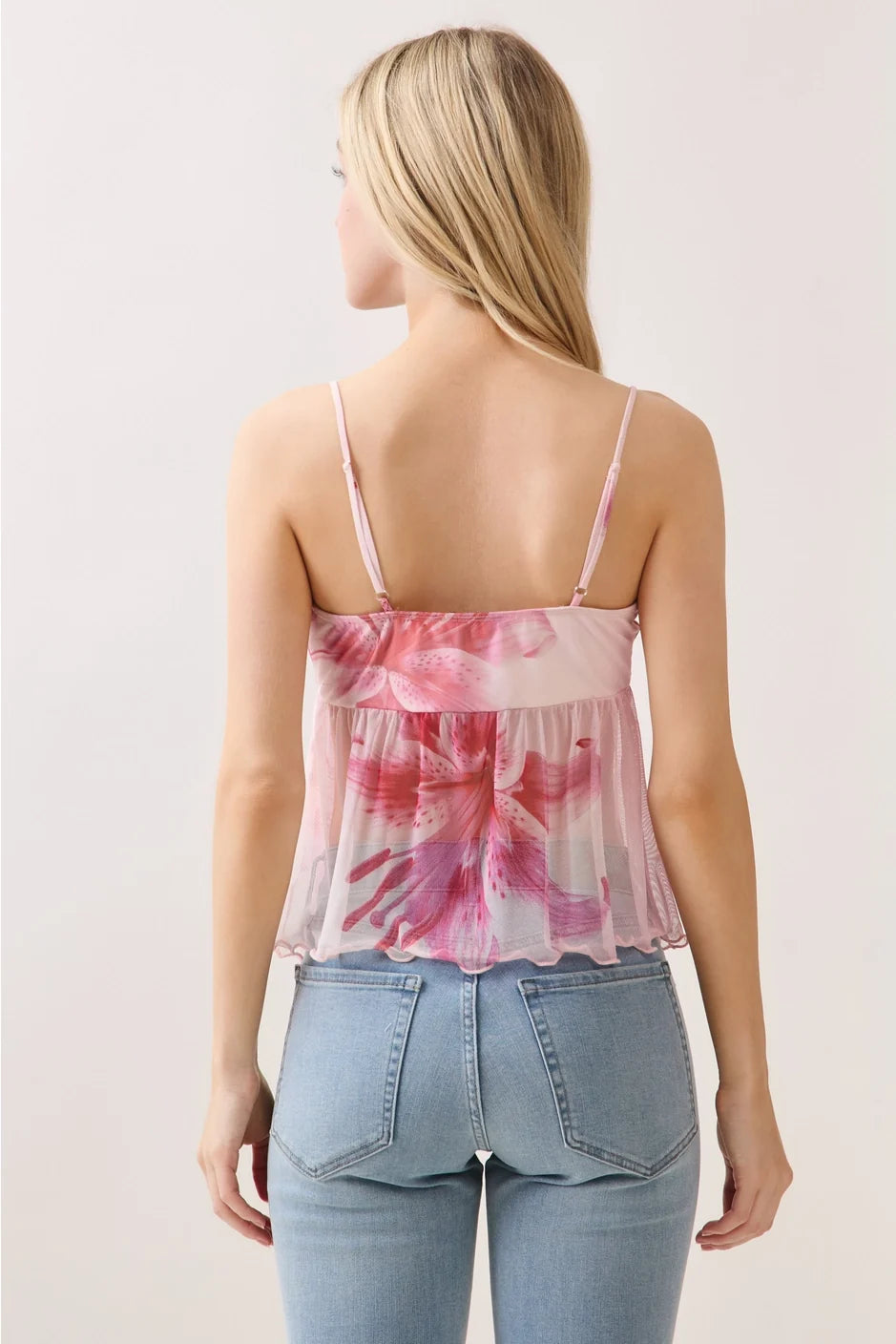 Babydoll Cami Top - Blush Cream Lily