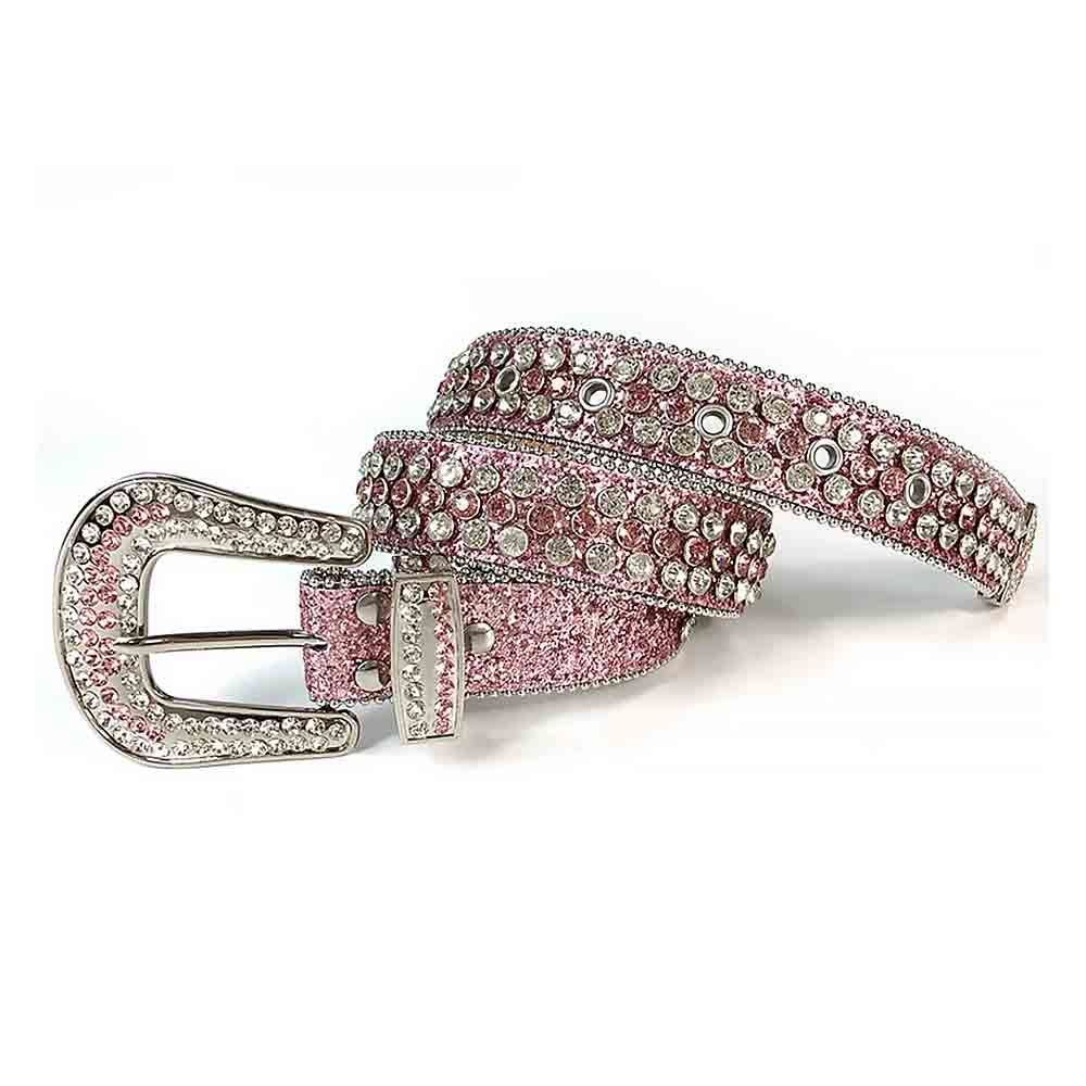 Y2K Pink & Crystal Studded Rhinestone Belt